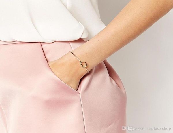 

simple wind bangle personalized knot bracelet tie bangle rose gold2595949, Black