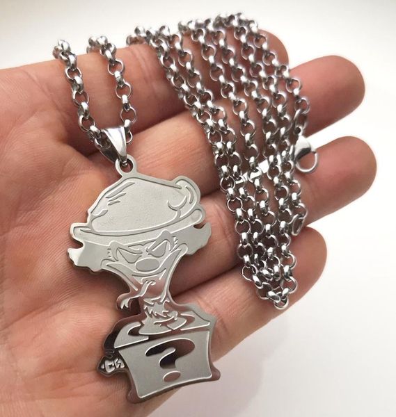 

icp insane clown posse pendant necklace riddlebox stainless steel charms twiztid rare juggalo jewelry 4mm 24 inch9439675, Silver