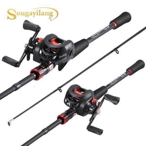 

rod reel combo sougayilang baitcasting fishing set 7 2 1 gear ratio max drag 3kg lure for frehwater bara de pescar 230809