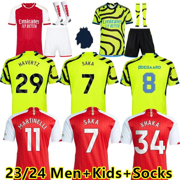 

socks saka soccer jerseys g. jesus odegaard rice havertz 23 24 gunners martinelli smith rowe thomas nketiah zinchenko saliba trossard footba, Black;yellow