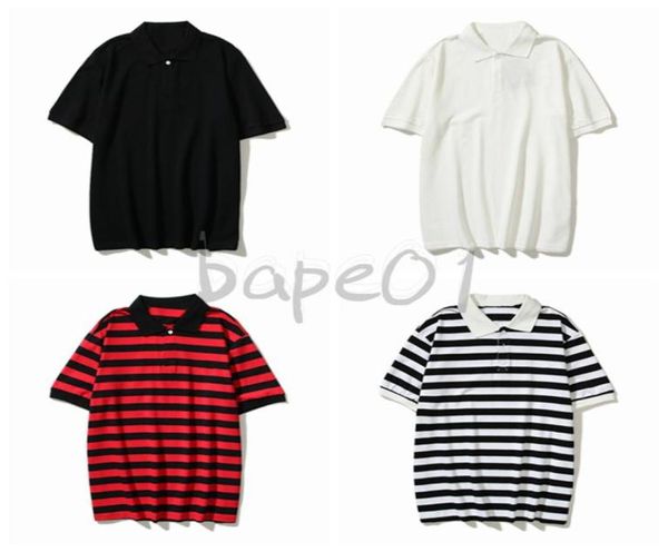 

fashion mens sold color polos mens casual stripes short sleeves summer couples tees asian size m3xl8111060, White;black