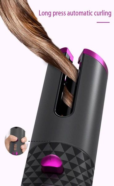 

usb hair curlers automatic curling iron lcd display curling wand 5000mah battery irons ceramic curling hair tools5879591