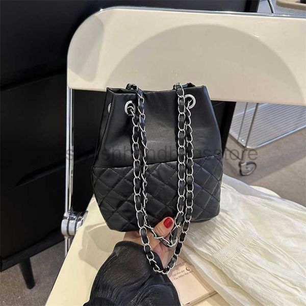 

shoulder bags small group texture underarm bag for women 2023 new trendy korean bucket bag small xiangfeng lingge chain bag crossbody bagsty