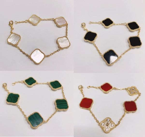

designer charm bracelet love clover bracelets bangle party wedding link chain couple gift ladies fashion jewelry cleefing5751450, Golden;silver