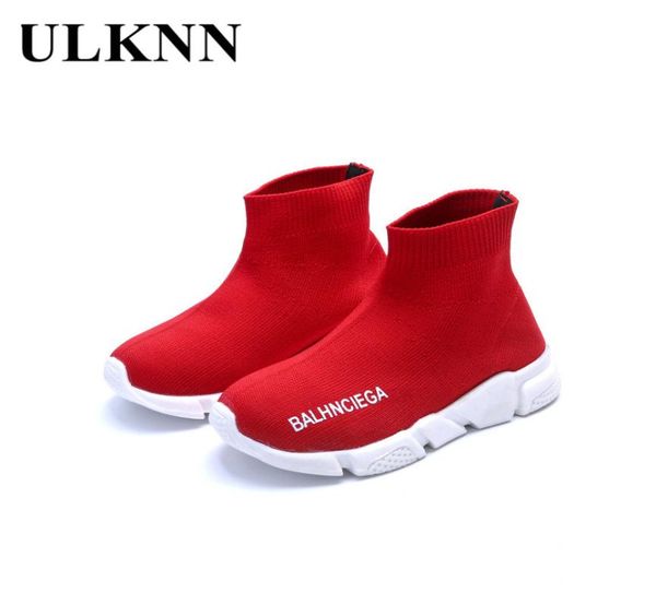 

ulknn spring 2018 toddle children39s girls sneakers kids shoes for boys breathable mesh running sneakers solid knit outdoor sho4104708, Black