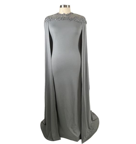 

real image 2017 long mermaid evening dresses with cape illusion neck lace mother of the bride dresses long formal party prom9531960, Black;red