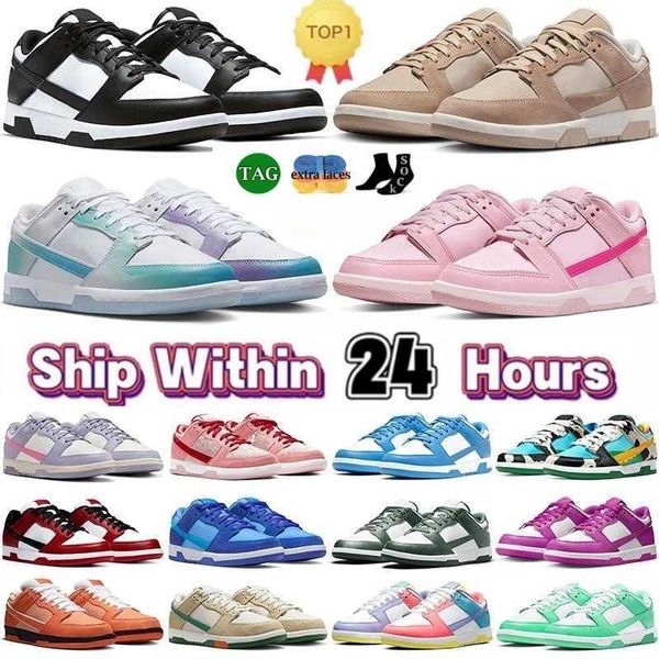 

men women casual shoes lows sneakers panda white black grey fog triple pink team gold rose whisper university blue medium olive mens trainer