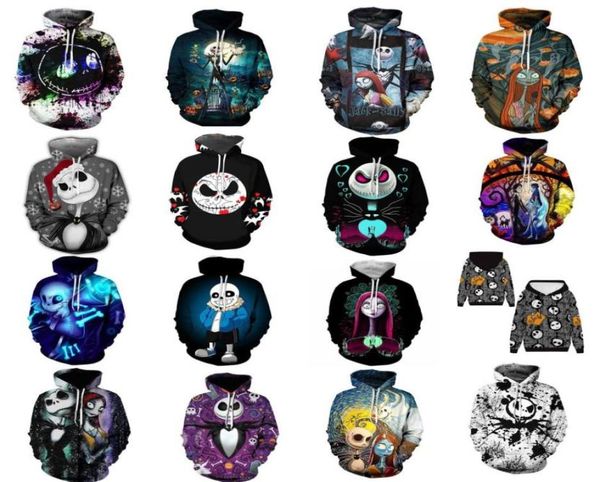 

menplus teesfashion nightmare before christmas hooded 3d print62812327525084, Black;brown