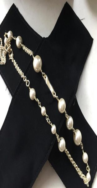 

fashion necklace for woman shiny pearl necklace brass material necklace gift chain jewelry supply7285955, Silver