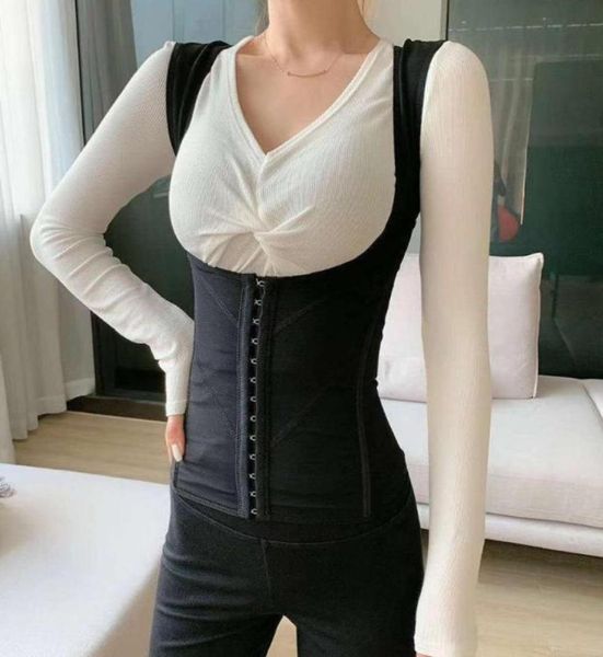 

women039s shapers women tummy control underbust corset tank waist cincher back support posture corrector body shaper slimmi2626614, Black;white