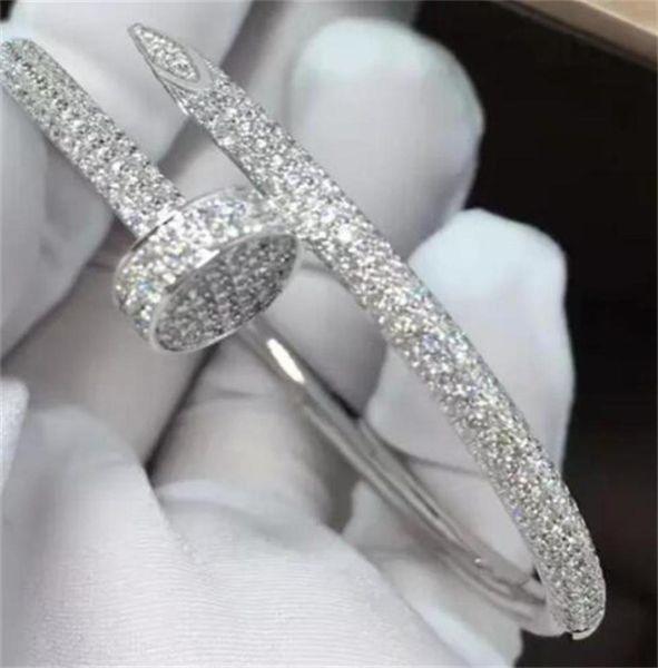 

gypsophila bracelets for woman womens cuff 18k gold plated full diamond bracelet jewelry for lover gift size 165cm w68603720, White