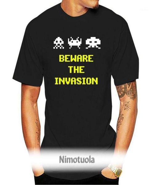 

men039s tshirts fm10 tshirt space invaders 80s vintage size smlxlxxl videogames street tee shirt2250467, White;black