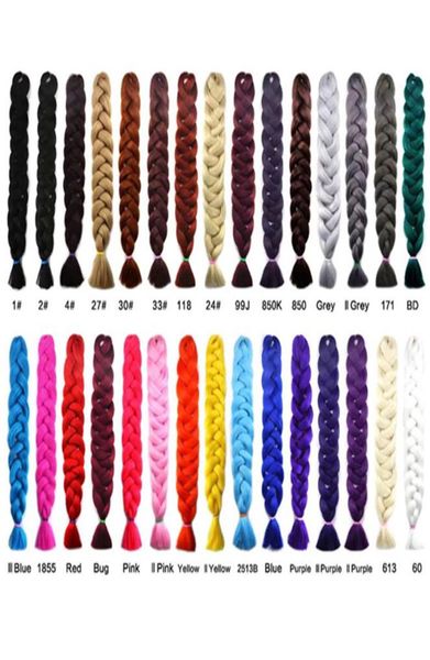 

synthetic braiding hair extensions 82inch unfolded 165gpcs long jumbo braids crochet hair extensions more colors8294487, Black