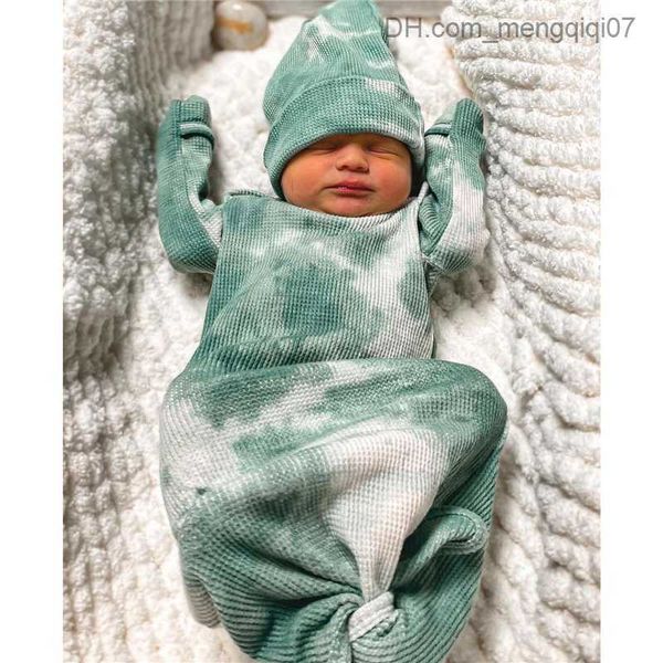 

pajamas 0-3 months old baby sleeping bag swaddling blanket dye printed home outdoor baby clothing+hat z230811, Blue;red