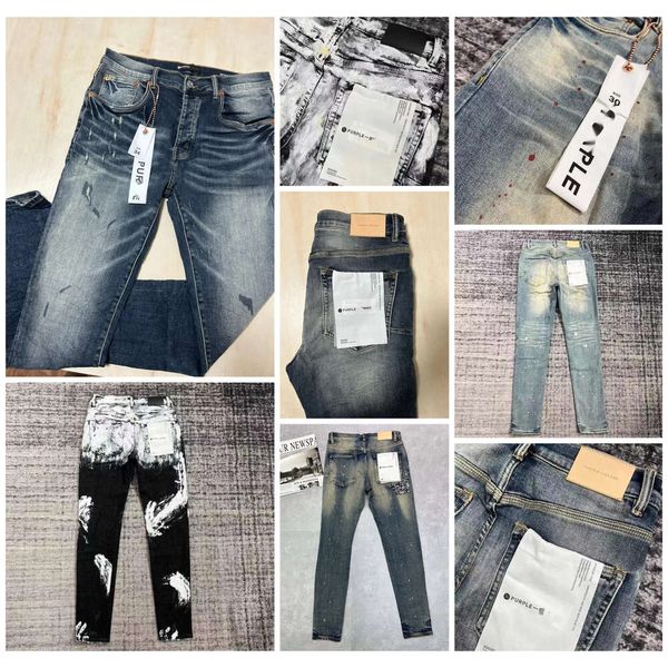 

purple designer jeans mens jeans purple jeans designer pants pantalones mens jeans ripped jeans straight regular jeans denim tears, Blue