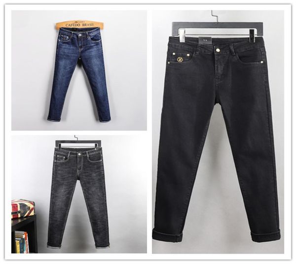 

21ss luxurys designer mens jeans casual denim pants grey hole wrinkle slimleg designers reflection fit arrival distre8155577, Blue