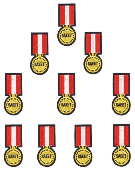 

10 pcsset seaat badge patches for clothing bags iron on transfer applique patch for jacket jeans diy kids sew on embroidered stic6893506, Black