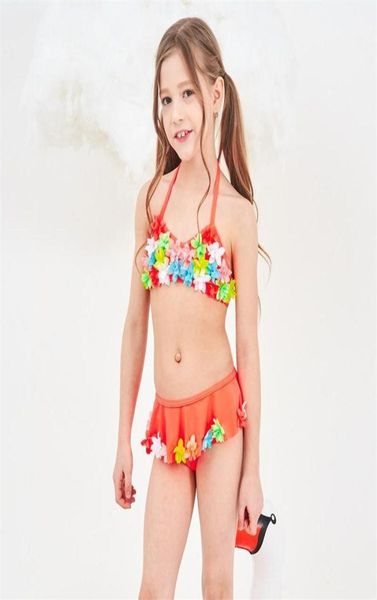 

children039s swimwear 2021 baby girl039s swimsuit kid bikini children pretty flower halter strap dress for girl beachwea3875299