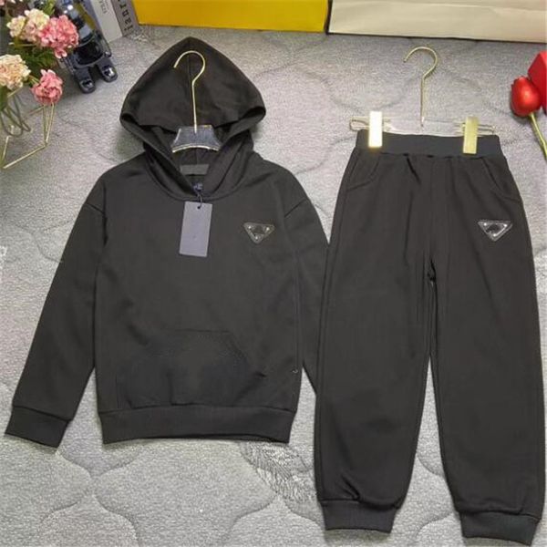 

designer kids clothing sets boys girls tracksuits letters cotton hoodie jacket sport pant 2pcs suits fashion chidlren clothes, White