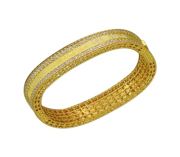 

designer jewellery trendy new coming charm cuff bangles for women couple female ladies yellow gold bracelets indian dubai luxury f2057947, Golden;silver
