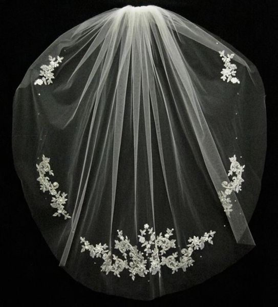 

wedding accessories velos de novia fingertips lace beads bridal accessories 2022 short bridal veil fashion whiteivory weddi8309216, Black