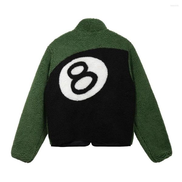 

men's jackets fall 2024 winter thick thermal ball 8 jacket women's lamb wool fashion streetwear 31, Black;brown
