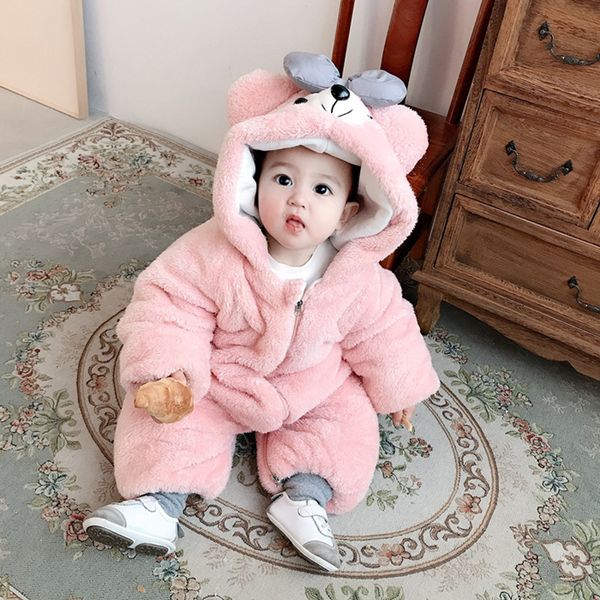 

cosplay cute plush bear baby rompers toddler girl overall jumpsuit autumn winter hooded zipper boys infant crawling clothing tz484 230810, Blue