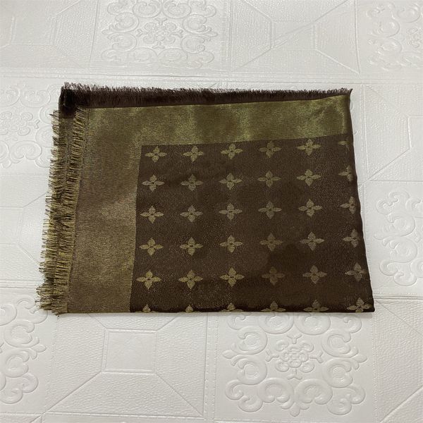 

yy 2023 fashion scarf designer scarves shawl women's fashion scarf folding luxury scarf material gold silk silver silk gift box 14 colo, Blue;gray