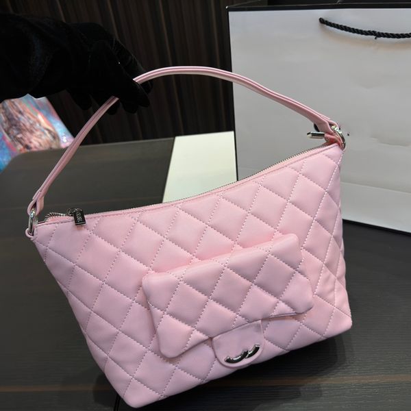 

designer womens underarm bag luxury tote leather denim diamond hardware metal buckle basket matelasse chain crossbody bags leather strap wal