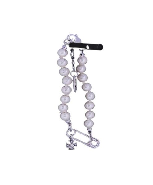 

25x20cm necklace safety pin saturn charms pearl beads bracelet 17cm wristband women girl039s jewelry gifts58792812291985, Silver