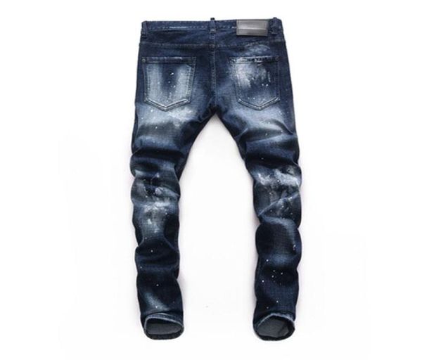 

2021ss the latest italian men039s hollow highquality jeans hiphop logo designer trousers men039s size 2838 new model dn317248168, Blue