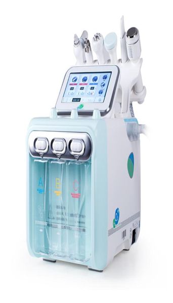 

6 in 1 hydra water peel microdermabrasion hydro dermabrasion facial machine for exfoliation and face lifting1416889, Black;white