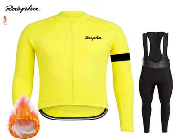 

2020 pro team winter thermal fleece men long sleeve cycling jersey set mtb maillot ropa ciclismo uniform bike clothing set4202553, Black;blue