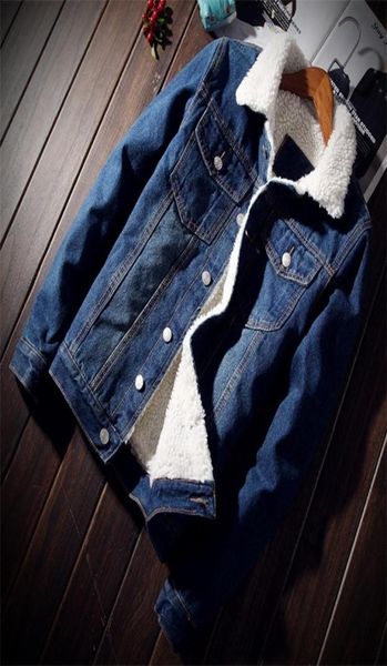 

winter fashion mens jean coats and jacket outwear male cowboy trendy warm fleece denim jackets warm autumn long sleeve puffy lj2019282149, Black;brown