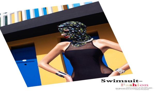 

sbart lycra swimming caps for women floral swim cap ear protect facekini summer balaclava anti-uv swimming sunsn face mask6448108