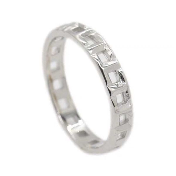 

original tiffay double t-ring 925 sterling silver plated 18k jindijia new wide edition hollow out smooth roman ring with logo