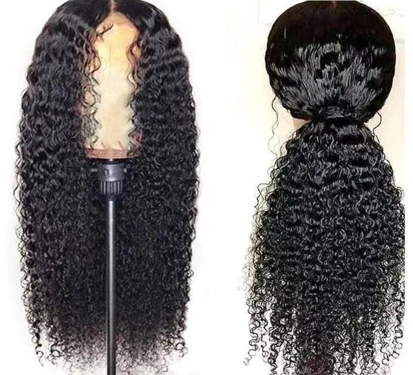 

13x6 lace front human hair wigs brazilian curly wave human hair wigs 360 lace frontal wig pre plucked with baby hair5581227, Black;brown