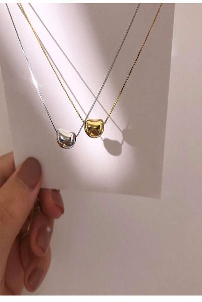

necklace acacia fashion simple lucky pea clavicle cute little golden bean chain9358035, Silver