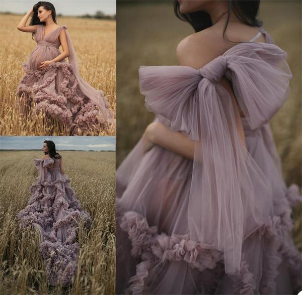 

2021 winter illusion ruffles tulle sleeveless women v neck kimono pregnant party sleepwear bathrobe sheer nightgown robe9888882, White