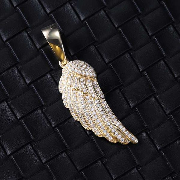 

yu ying custom design charm iced out wine pendant 14k solid gold with moissanite diamond for hiphop jewelry, Silver
