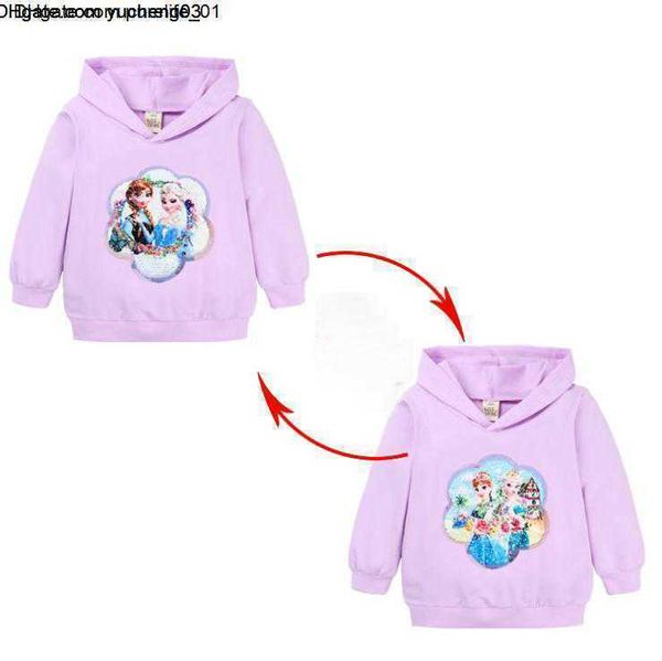 

clothes girls children long sleeved t shirt color sequined clothing girl hooded kids outerwear spring coats tee sweatshirts, Blue