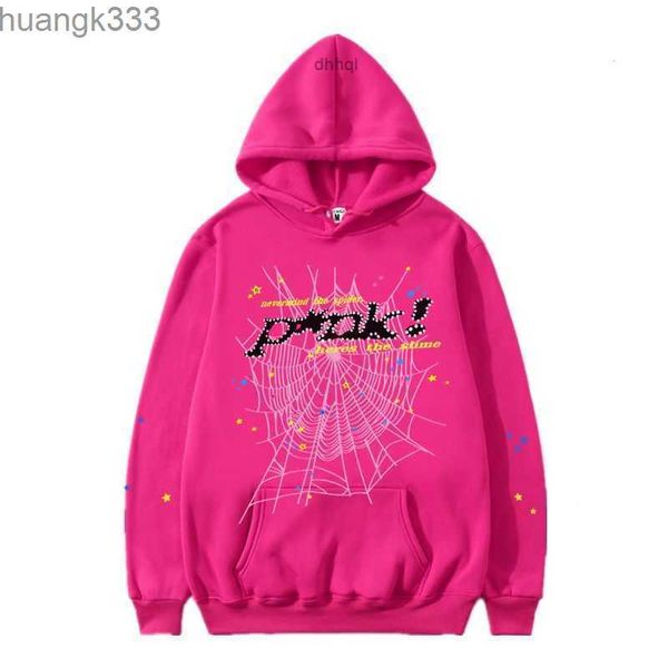 

hoohies designer hoodie spider hoodies for men hoodies women 555555 men women hoodie foam print spider web pullover hoodie men fashion f3, Black