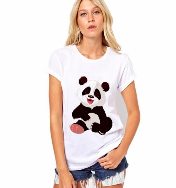

the new women039s t shirt cartoon panda printed short sleeve tshirts girl summer tee clothing77237612898282, White