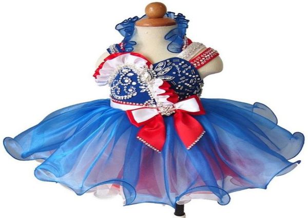 

custom made girls halter glitz pageant cupcake dresses infant kids mini short party gowns toddler girls tutu pageant dresses4611828480050, White;red
