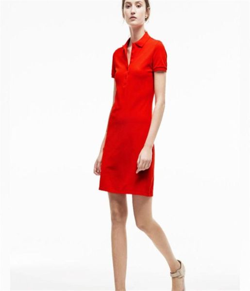 

crocodile womens designer dress fashion 100 cotton shirt dresses casual polo clothing aline skirt fresh sweet apparel wp2lv4i5120454, Black;gray