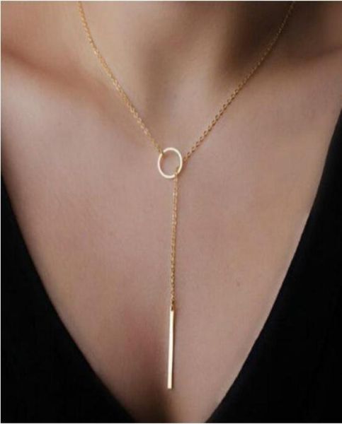 

19wn25 design fashion jewelry charm mutipul style silver gold plate popular accessery new arrival chain simple vertical bar neckla3705378