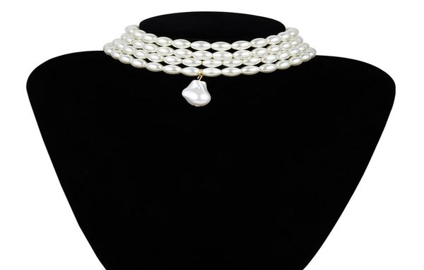

pendant necklaces bohemian highend atmosphere bead multilayer elegant clavicle chain simple fashion personality creative pearl ne8704606, Silver