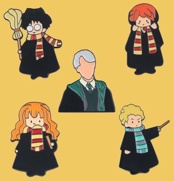 

pins brooches sp949 movie jewelry cute pins enamel for women men lapel pin cartoon metal badge collar gifts6057406, Gray