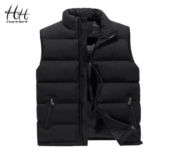 

men039s vests hanhent fashion men039s vest slim thick warm winter men outerwear bodywarmer streetwear sleeveless coats jacke6692161, Black;white