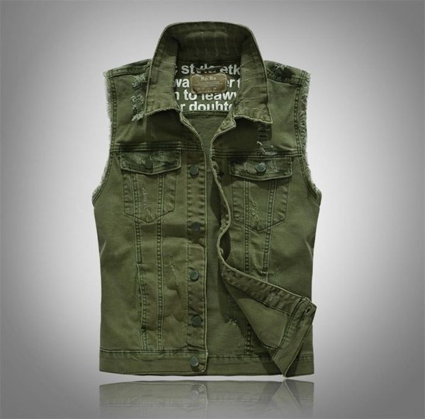 

men039s vests vests slim fit cowboy male jacket vest ripped denim vest men039s jacket sleeveless casual waistcoat mens jean 6994510, Black;white